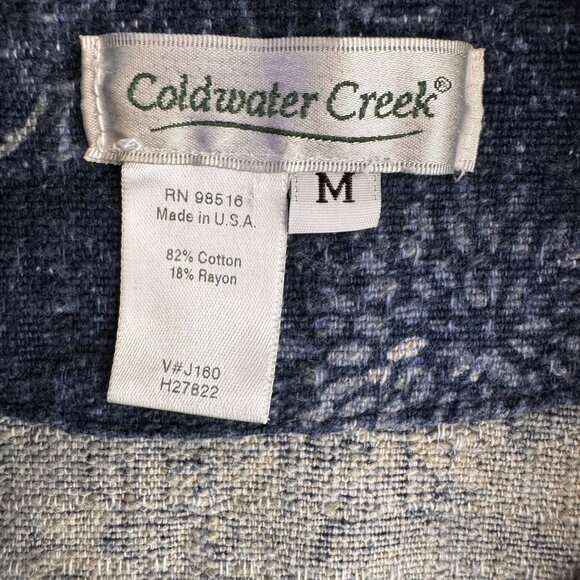 2/$18‎ SALE! Coldwater Creek Jacket Womens M Floral Button Up Thick Cottagecore - Picture 4 of 8